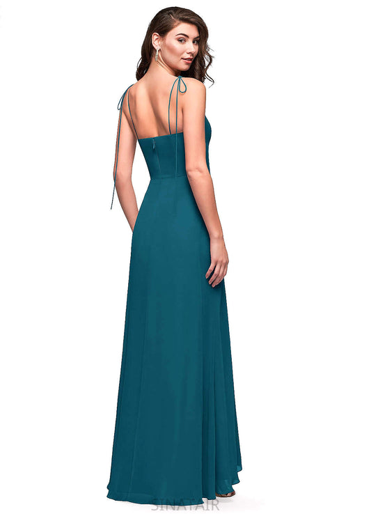 Lydia V-Neck Natural Waist A-Line/Princess Floor Length Sleeveless Bridesmaid Dresses