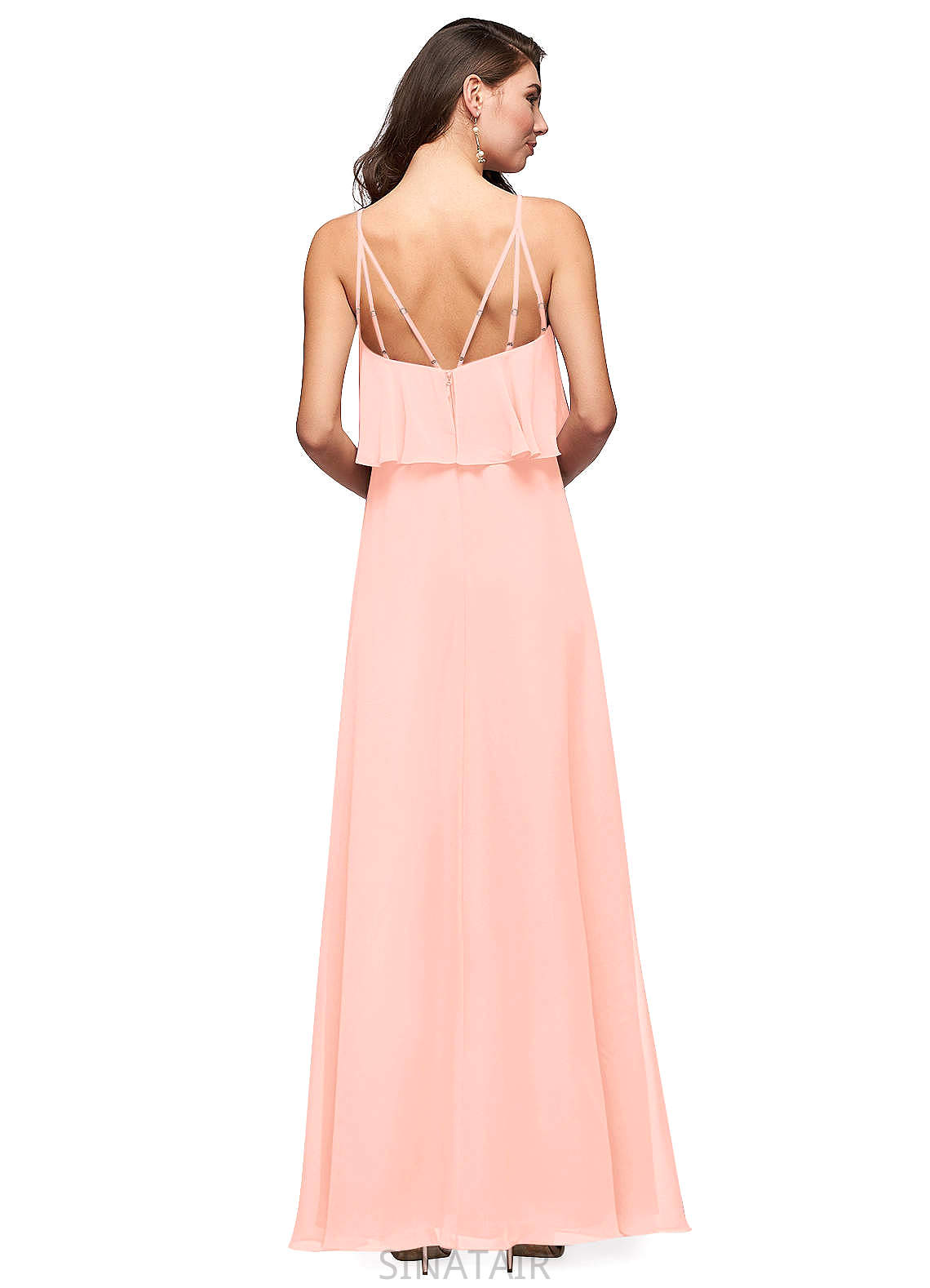 Karly Natural Waist One Shoulder Floor Length A-Line/Princess Sleeveless Bridesmaid Dresses