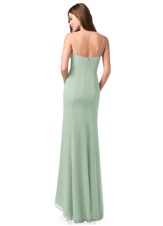 Kiara Spaghetti Staps Floor Length A-Line/Princess Sleeveless Natural Waist Bridesmaid Dresses