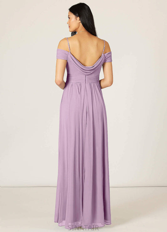 Jayla Sleeveless One Shoulder Natural Waist A-Line/Princess Floor Length Bridesmaid Dresses