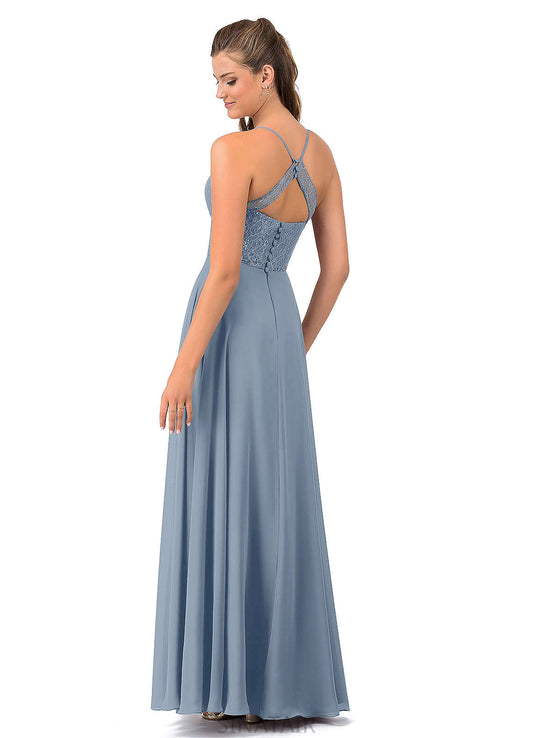 Angie Straps Trumpet/Mermaid Sleeveless Velvet Floor Length Natural Waist Bridesmaid Dresses