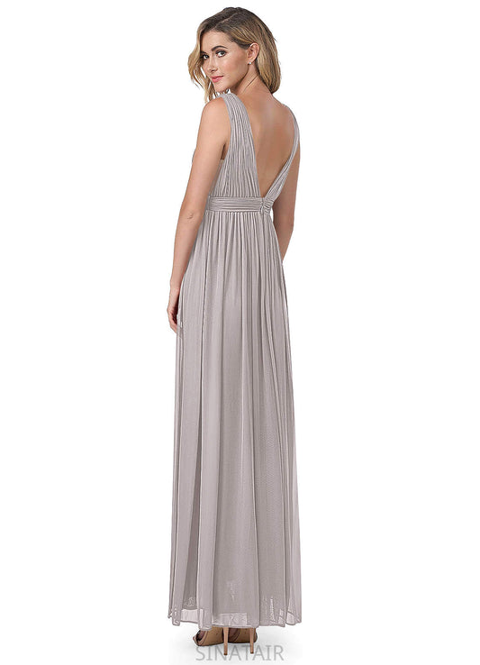 Camryn Floor Length Trumpet/Mermaid Natural Waist Spaghetti Staps Sleeveless Bridesmaid Dresses