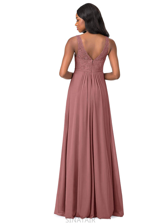 Hanna Sheath/Column Natural Waist Floor Length Halter Stretch Satin Sleeveless Bridesmaid Dresses