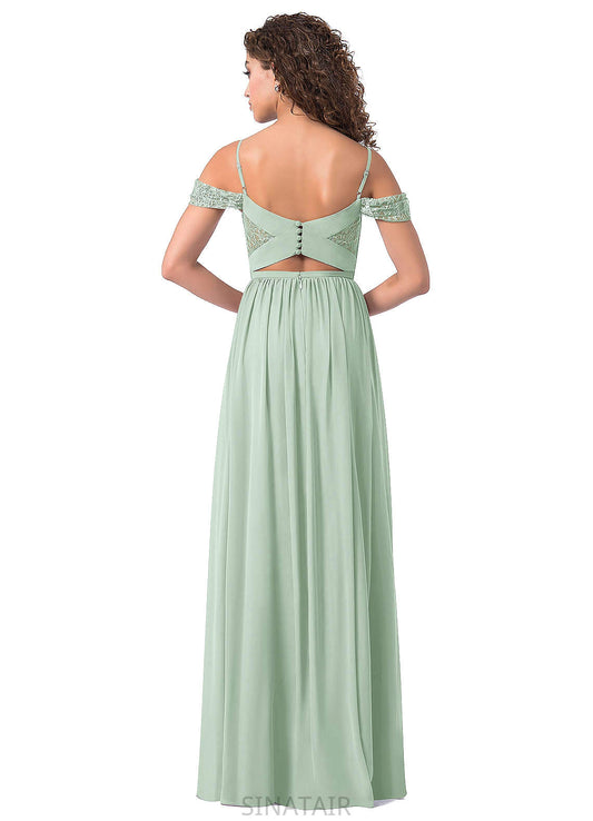 Kaliyah Spaghetti Staps Empire Waist Sleeveless A-Line/Princess Floor Length Bridesmaid Dresses