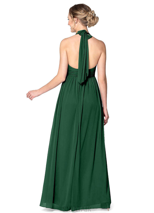 Jamya V-Neck Natural Waist Floor Length Sleeveless A-Line/Princess Bridesmaid Dresses