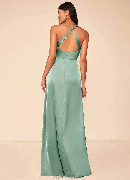 Natalie Sleeveless Floor Length A-Line/Princess Empire Waist Scoop Bridesmaid Dresses