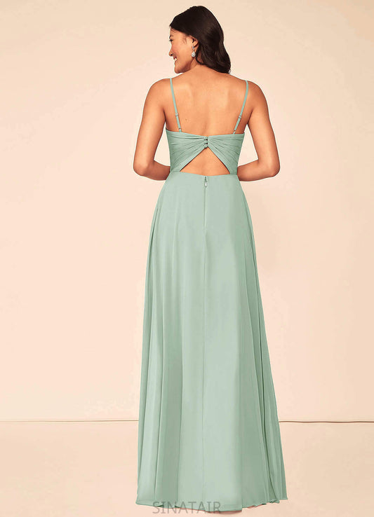 Annabel Scoop Sleeveless Empire Waist Floor Length Bridesmaid Dresses