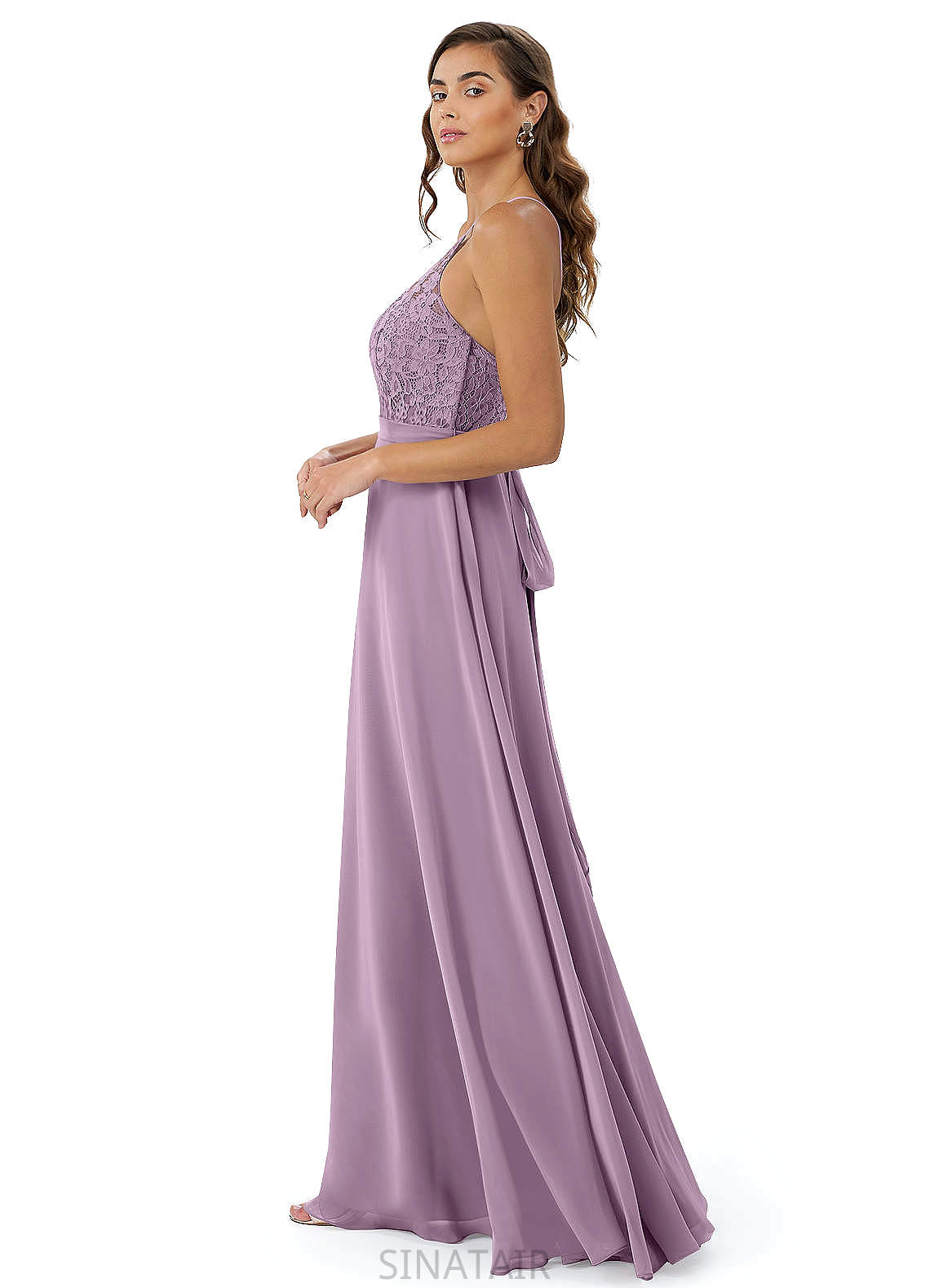 Itzel Spaghetti Staps Natural Waist A-Line/Princess Sleeveless Floor Length Bridesmaid Dresses