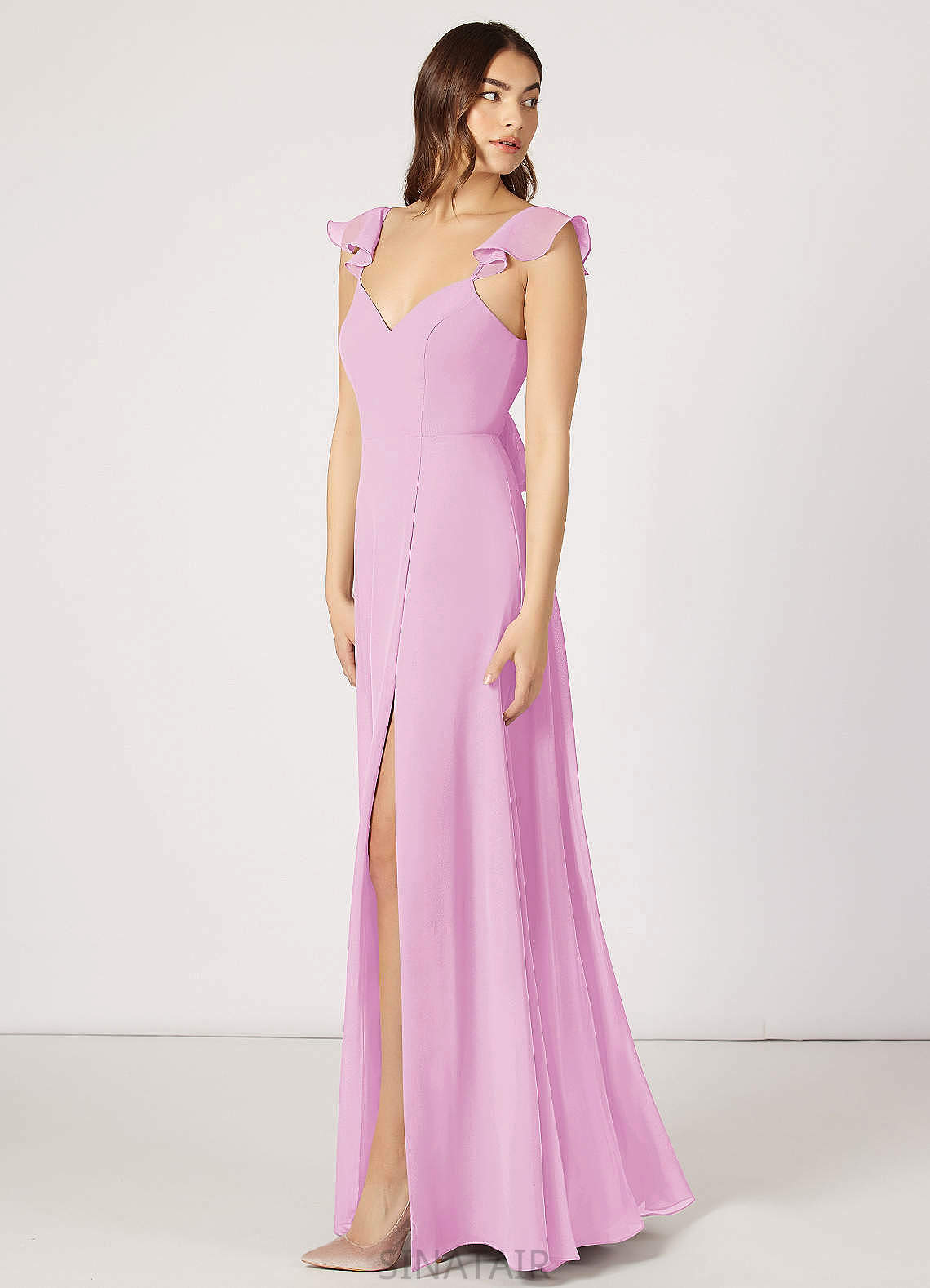 Madilynn A-Line/Princess Sleeveless Empire Waist Floor Length Bridesmaid Dresses