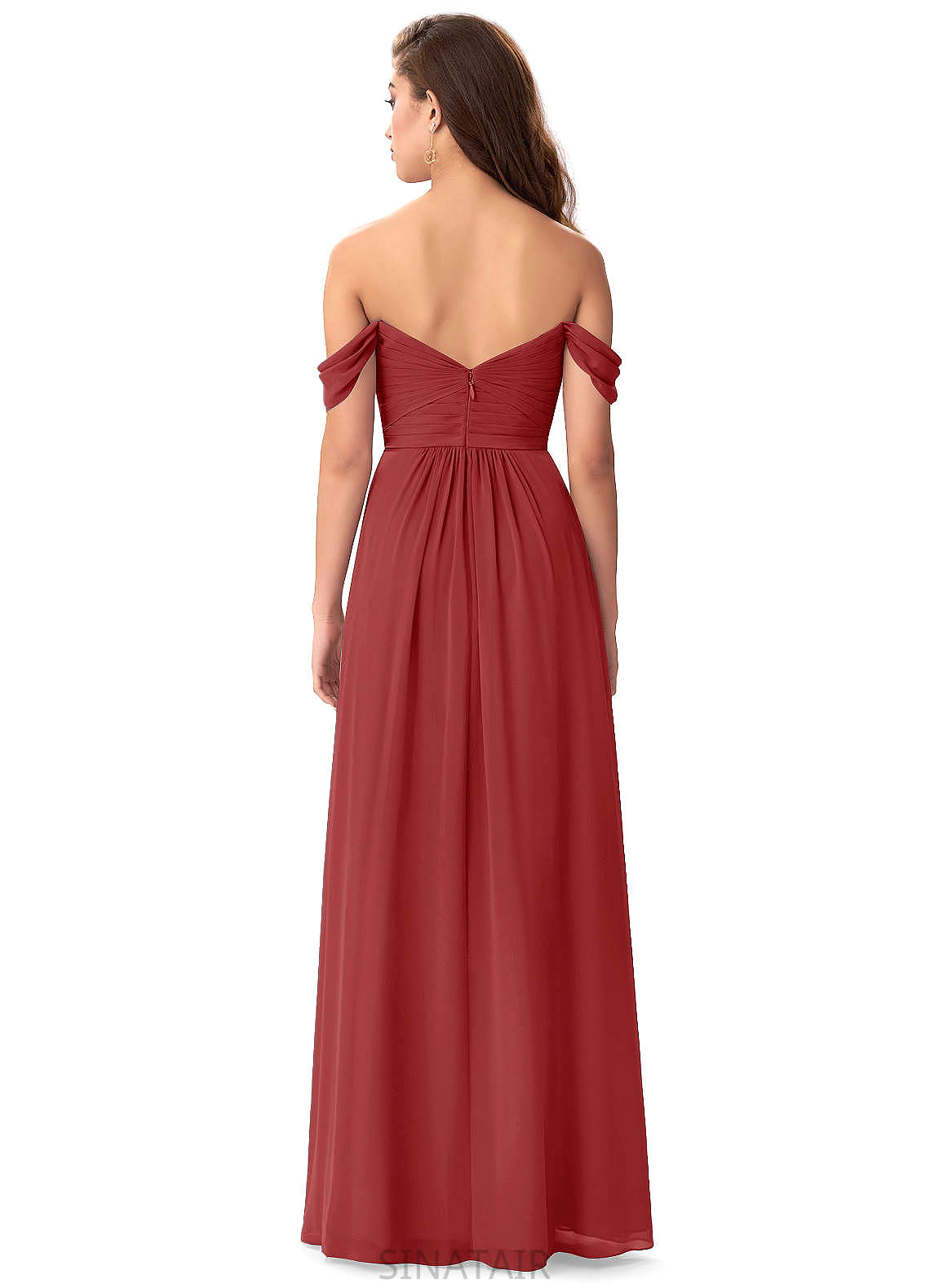 Pancy A-Line/Princess Natural Waist Floor Length Spaghetti Staps Sleeveless Bridesmaid Dresses