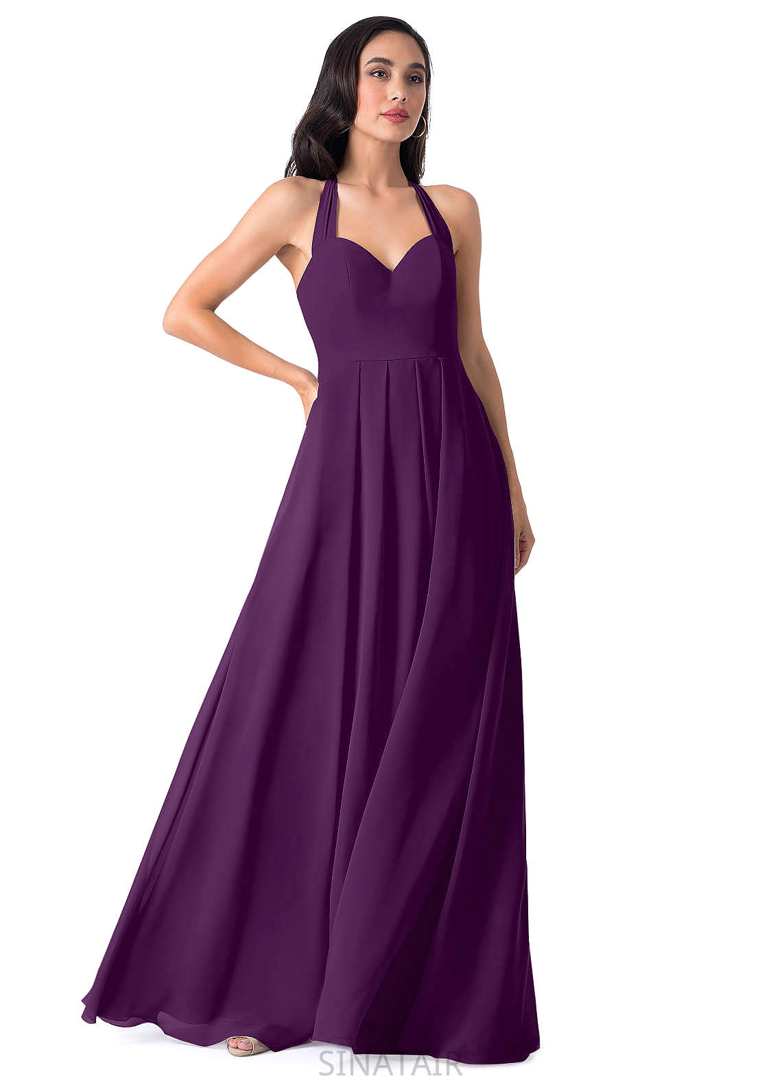 Jimena Natural Waist Sleeveless Floor Length Trumpet/Mermaid Spaghetti Staps Bridesmaid Dresses