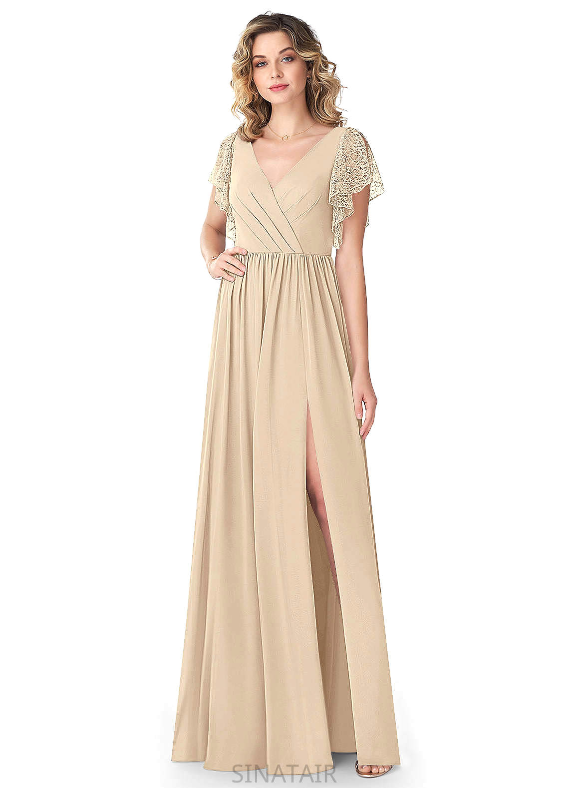 Laurel Sleeveless Natural Waist Scoop A-Line/Princess Floor Length Bridesmaid Dresses