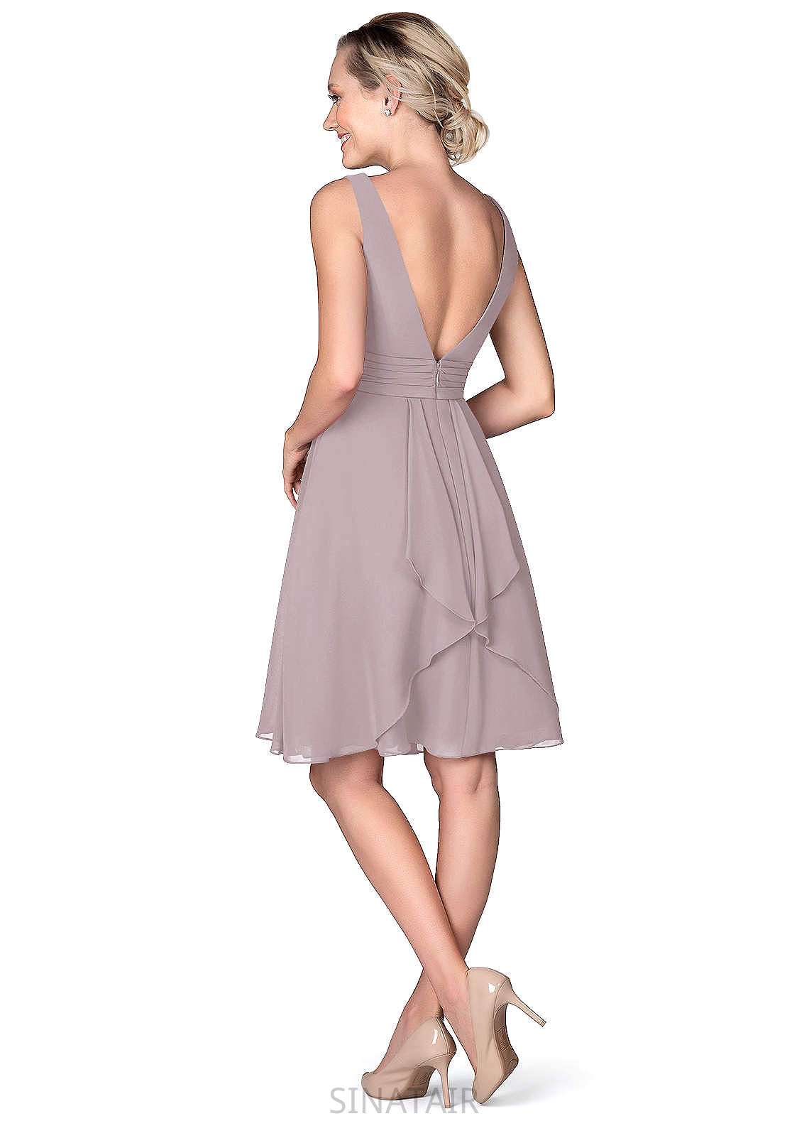 Angel Sleeveless Natural Waist Scoop Floor Length A-Line/Princess Bridesmaid Dresses