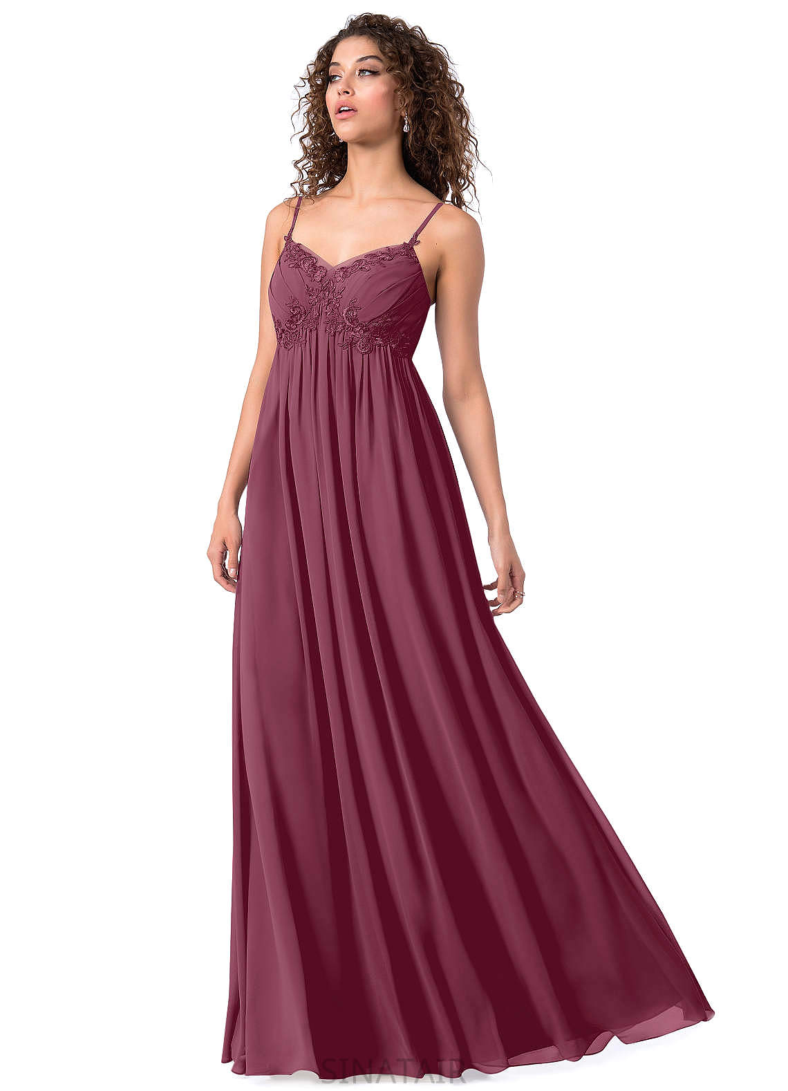 Fatima Floor Length Sleeveless Off The Shoulder Natural Waist A-Line/Princess Spaghetti Staps Bridesmaid Dresses