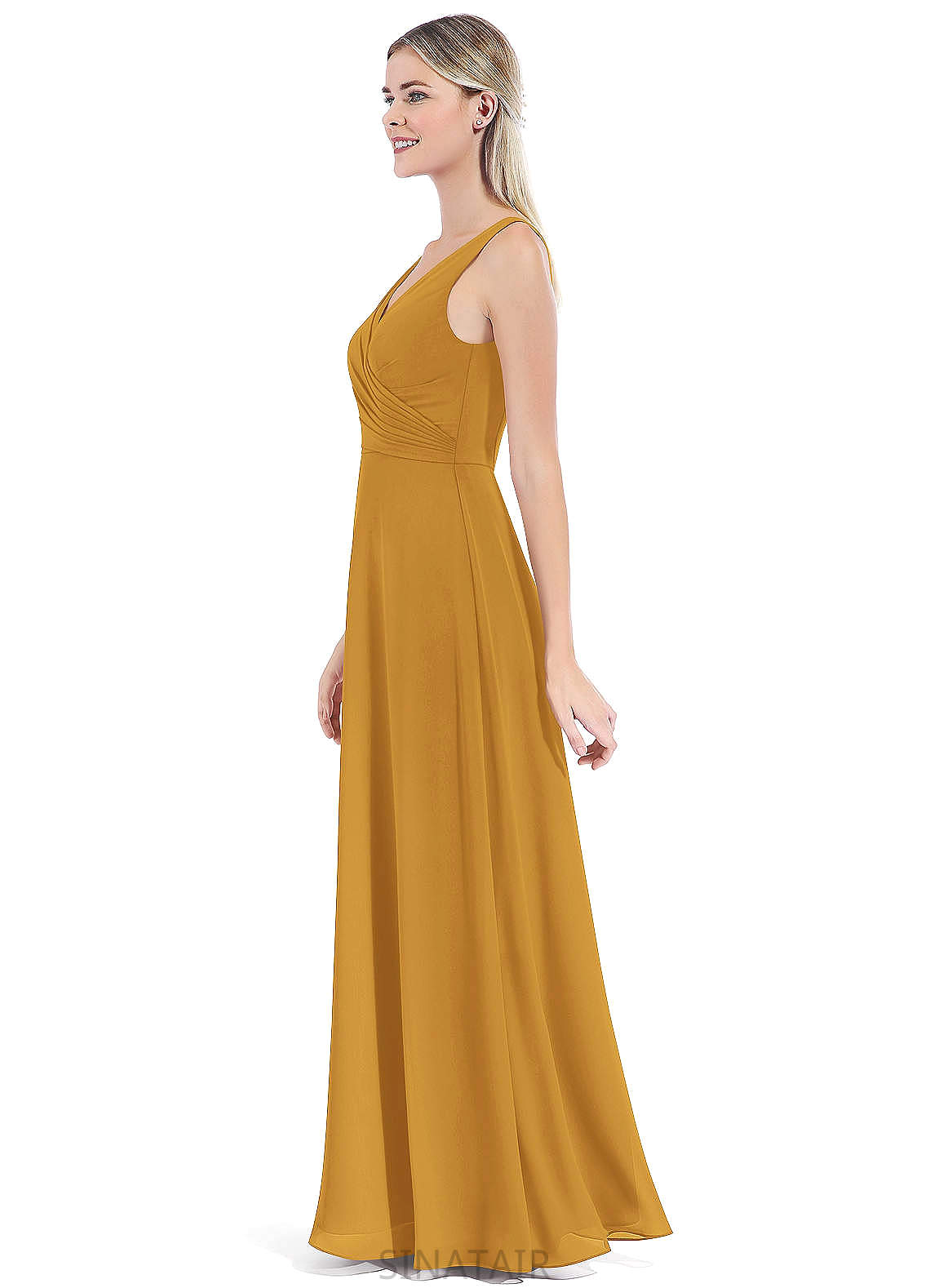 Hanna Sleeveless Natural Waist A-Line/Princess Spaghetti Staps Floor Length Bridesmaid Dresses