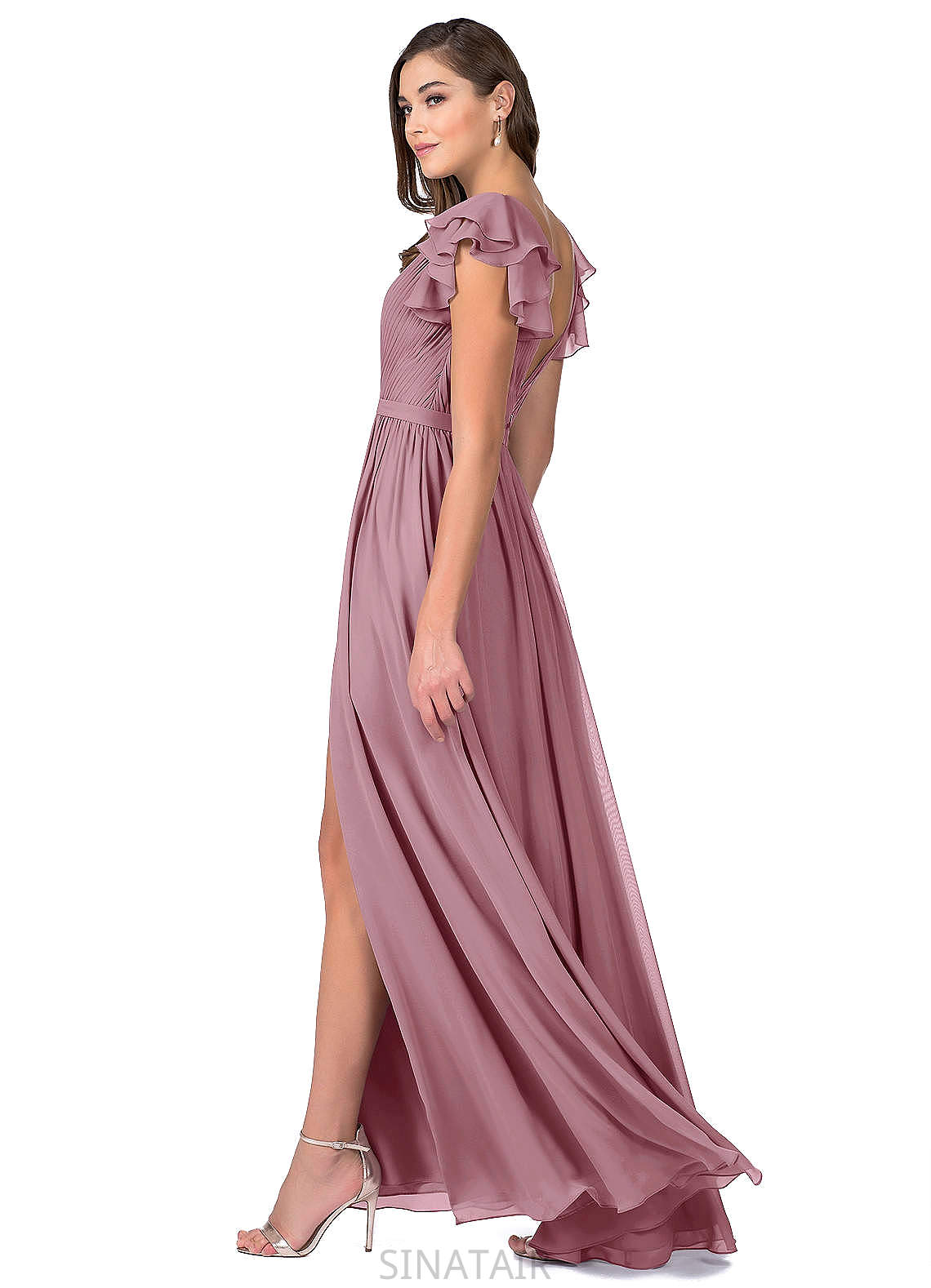 Savanna A-Line/Princess Natural Waist Floor Length Scoop Sleeveless Bridesmaid Dresses