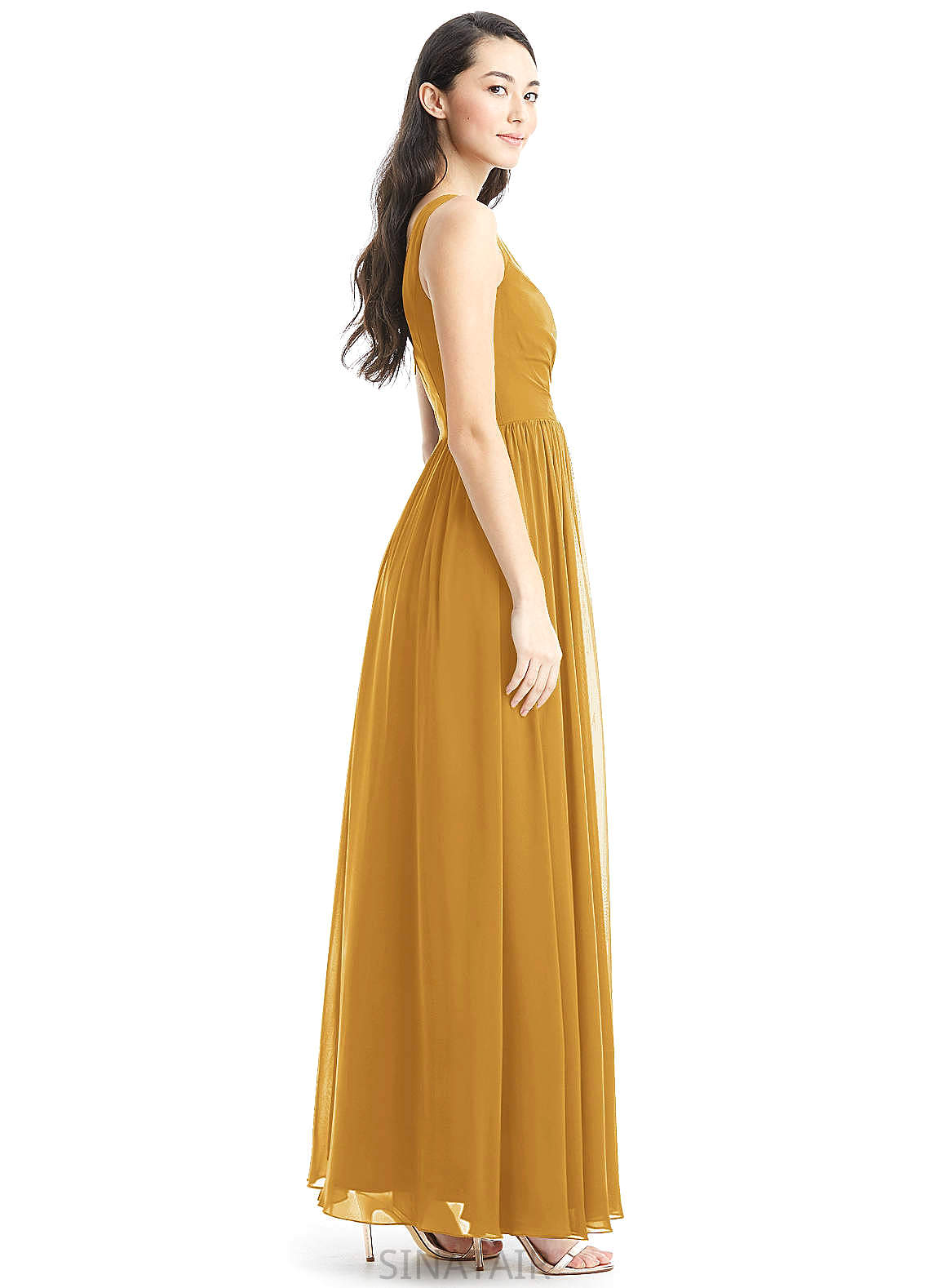 Sasha Sleeveless Natural Waist Spaghetti Staps A-Line/Princess Floor Length Bridesmaid Dresses