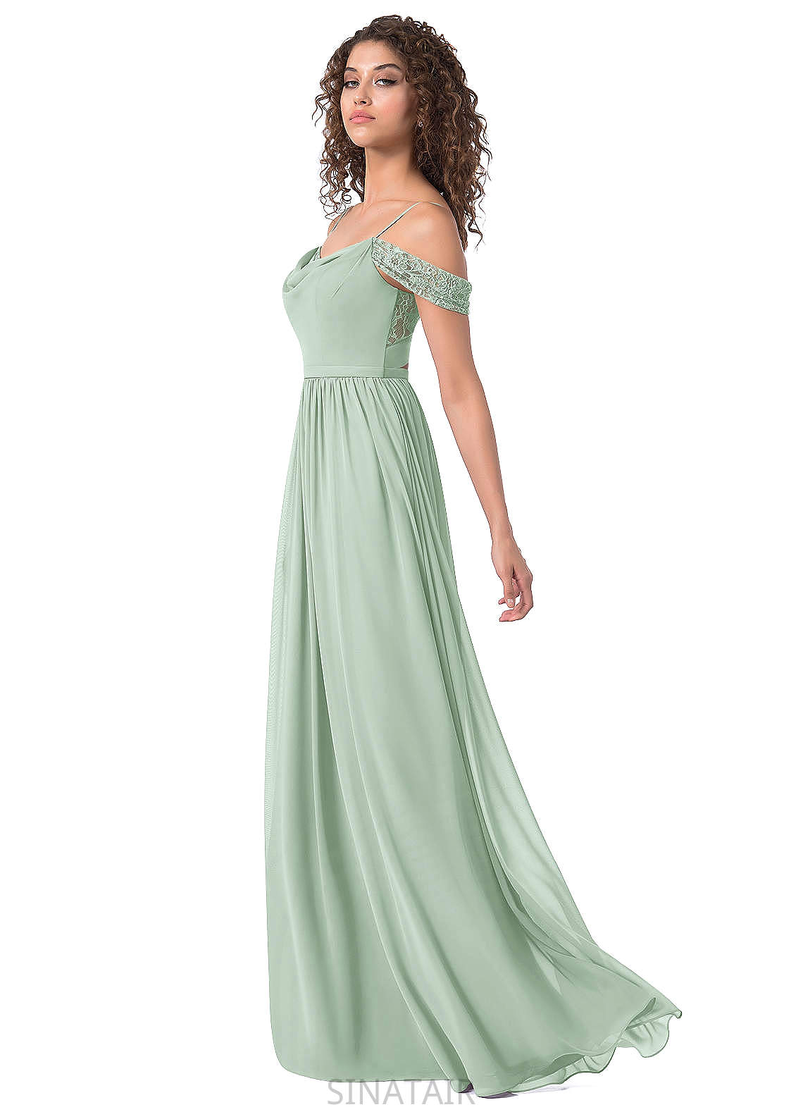 Kaliyah Spaghetti Staps Empire Waist Sleeveless A-Line/Princess Floor Length Bridesmaid Dresses