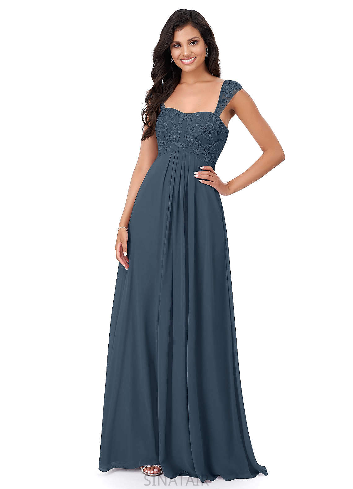 Angelica Floor Length Sleeveless Natural Waist Off The Shoulder A-Line/Princess Bridesmaid Dresses