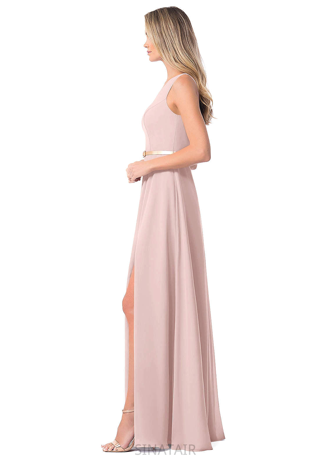 Karley Trumpet/Mermaid Floor Length Natural Waist Sleeveless Bridesmaid Dresses