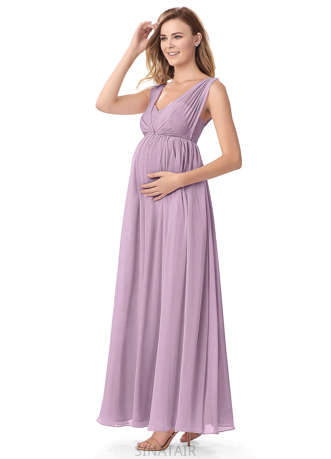 Adelaide Natural Waist A-Line/Princess Straps Sleeveless Floor Length Bridesmaid Dresses