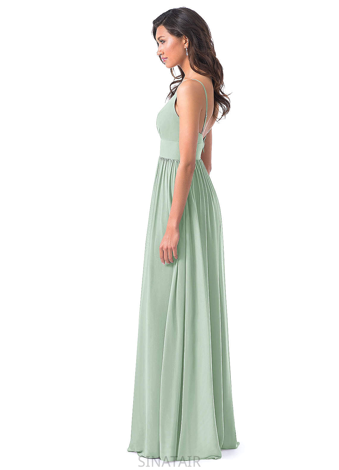 Bria Floor Length Natural Waist Scoop Sleeveless A-Line/Princess Bridesmaid Dresses