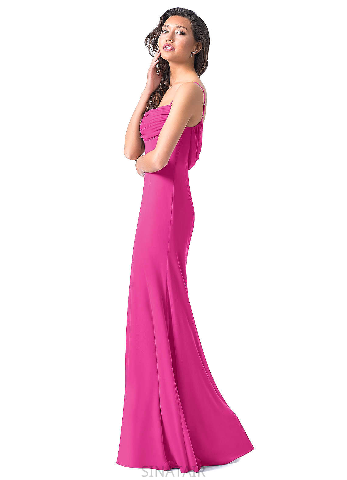 Sarahi Sleeveless Natural Waist Floor Length Trumpet/Mermaid Scoop Bridesmaid Dresses