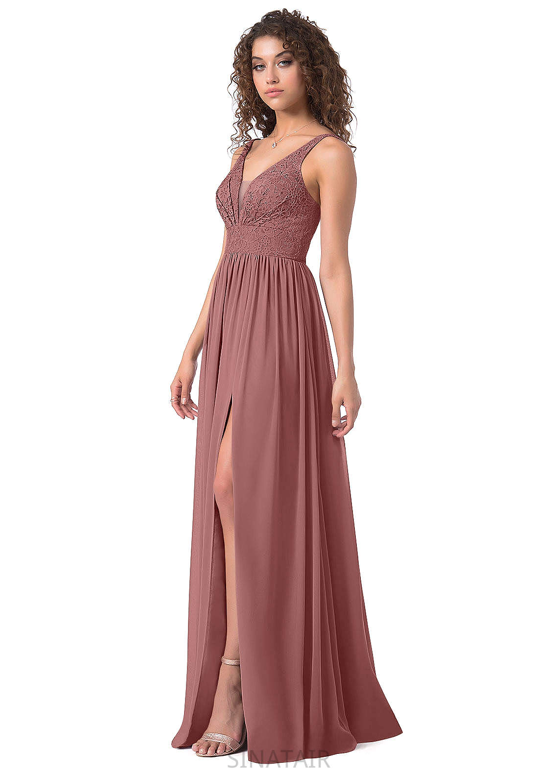 Vivien Scoop Knee Length A-Line/Princess Natural Waist Sleeveless Bridesmaid Dresses