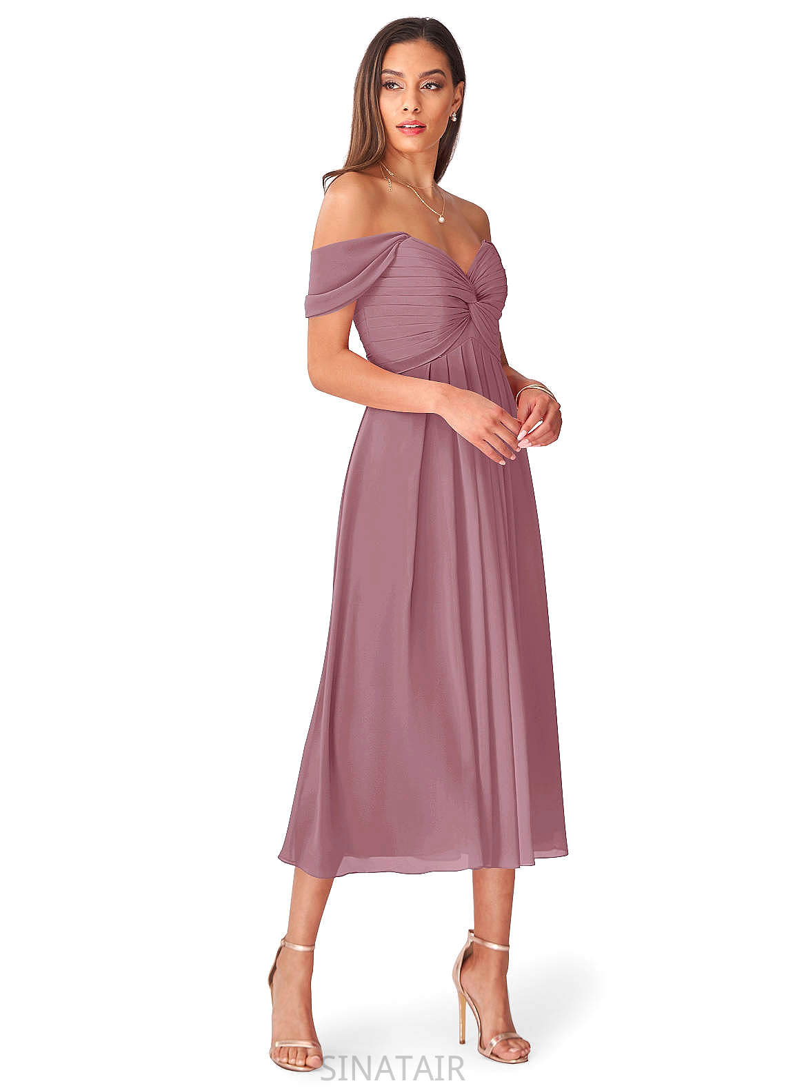 Kimberly Natural Waist Sleeveless V-Neck Floor Length A-Line/Princess Bridesmaid Dresses