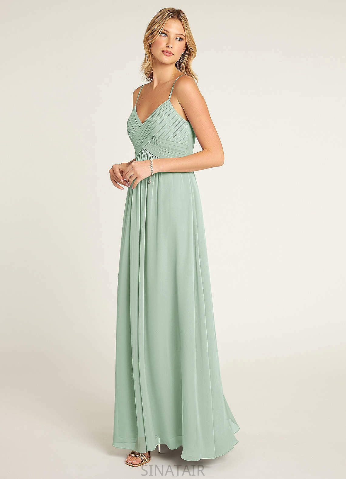 Lilyana Floor Length A-Line/Princess Natural Waist Scoop Sleeveless Bridesmaid Dresses