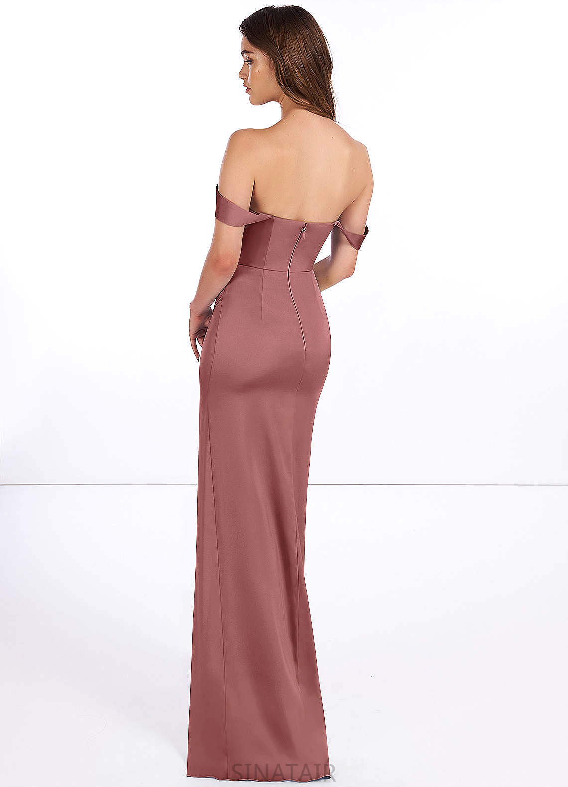 Kianna V-Neck Natural Waist A-Line/Princess Floor Length Bridesmaid Dresses