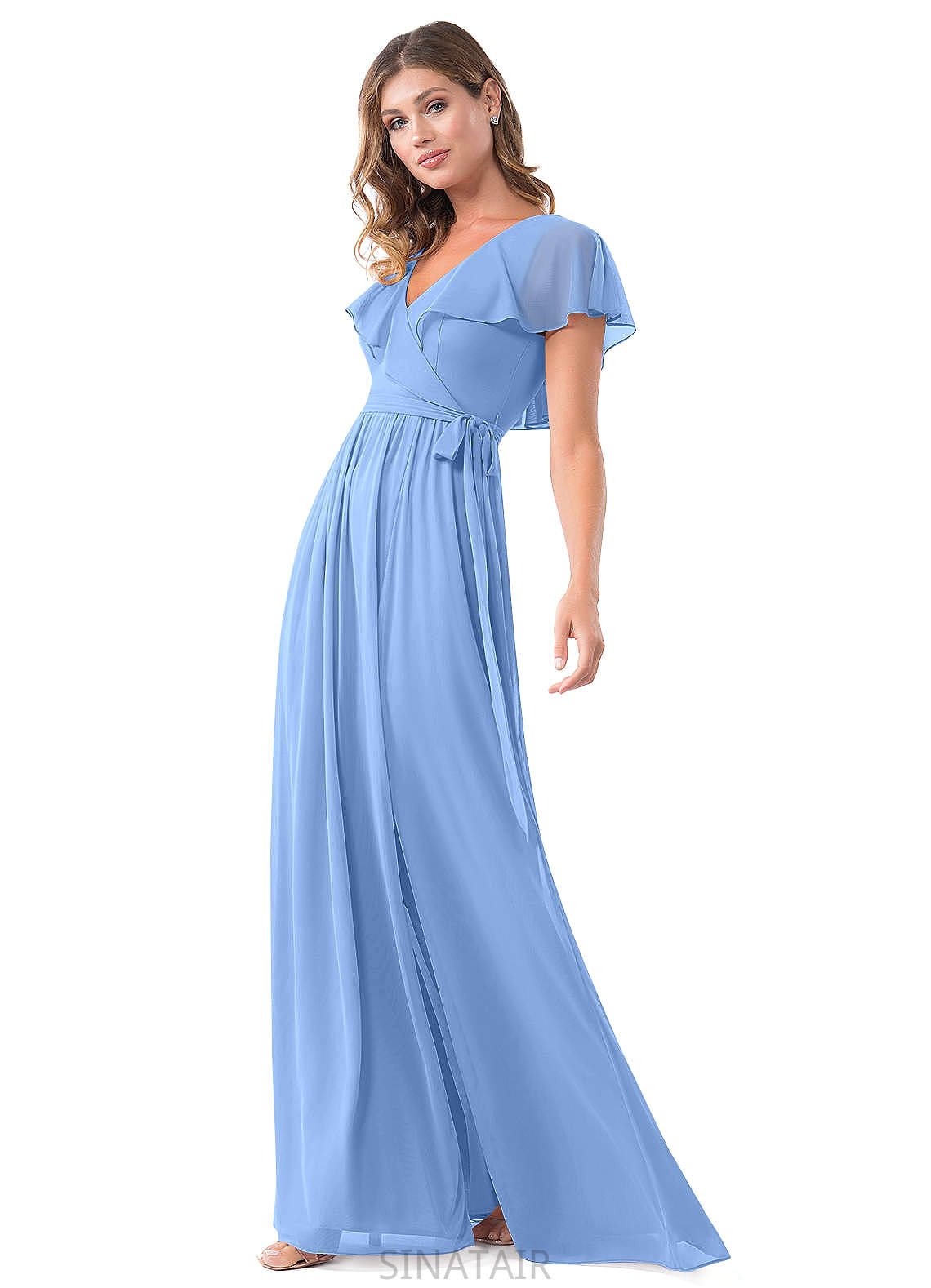 Lillianna A-Line/Princess Sleeveless Natural Waist Scoop Floor Length Bridesmaid Dresses