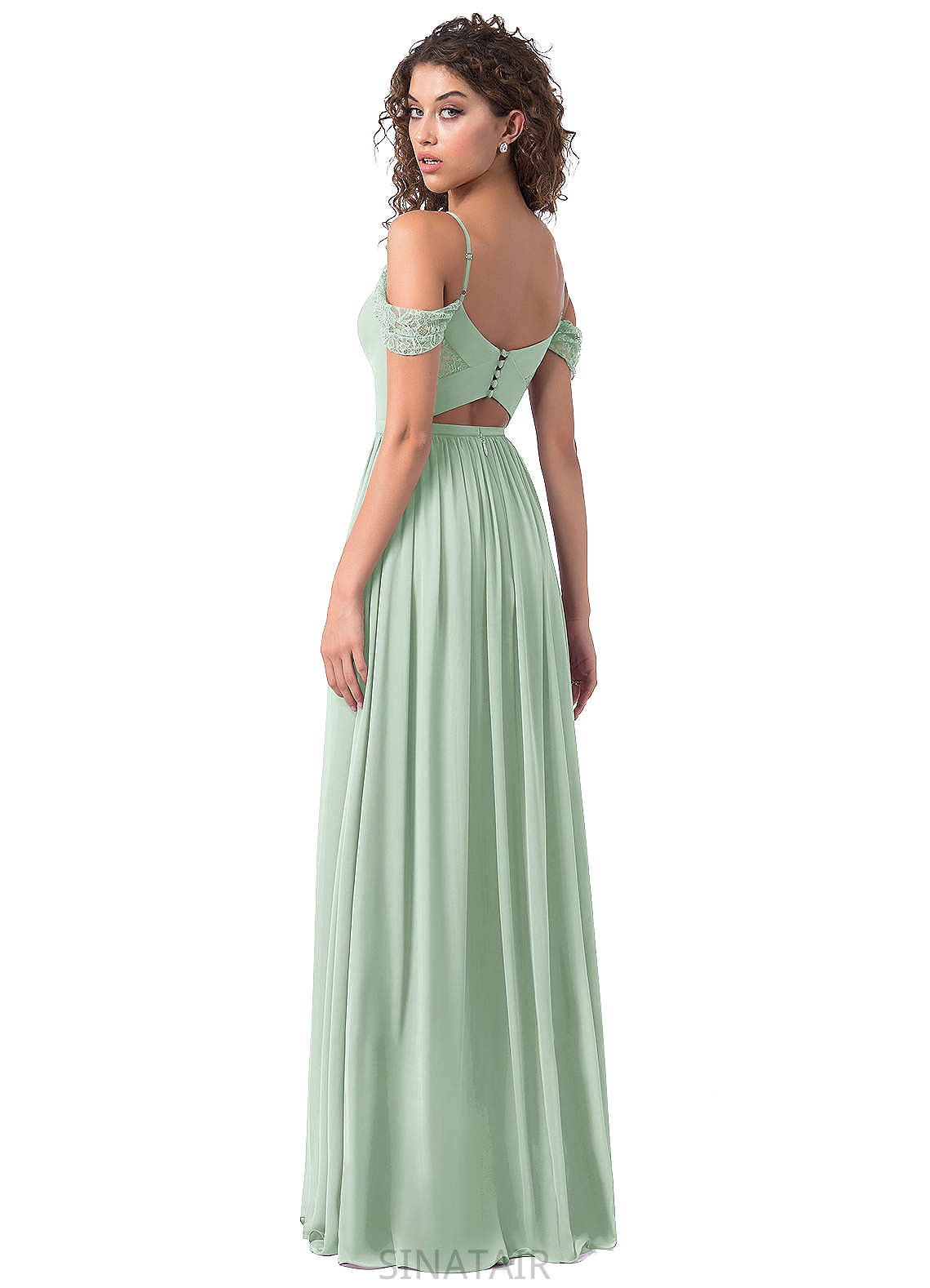 Kaliyah Spaghetti Staps Empire Waist Sleeveless A-Line/Princess Floor Length Bridesmaid Dresses