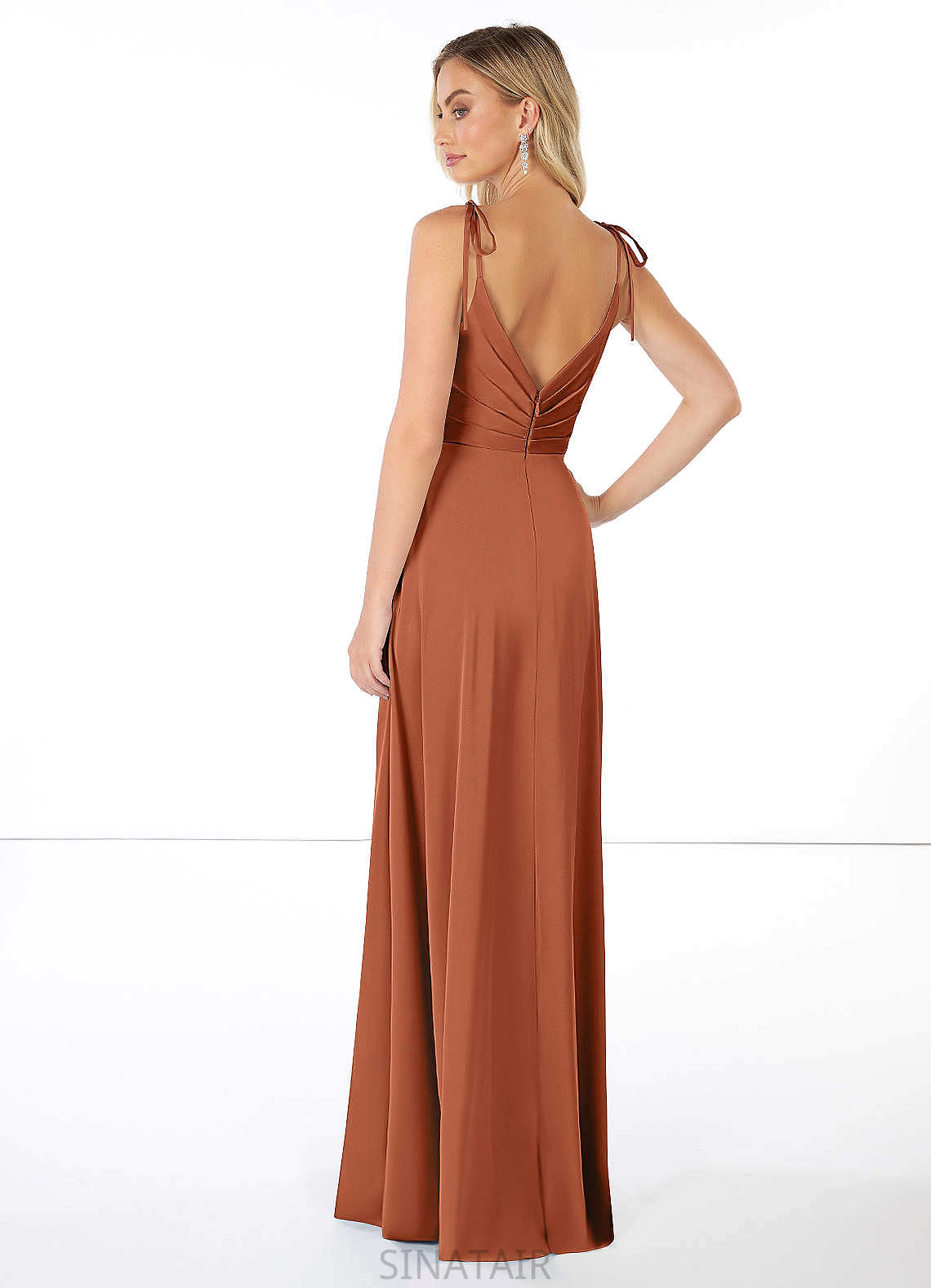 Aracely Straps Off The Shoulder Natural Waist Sleeveless Floor Length Bridesmaid Dresses