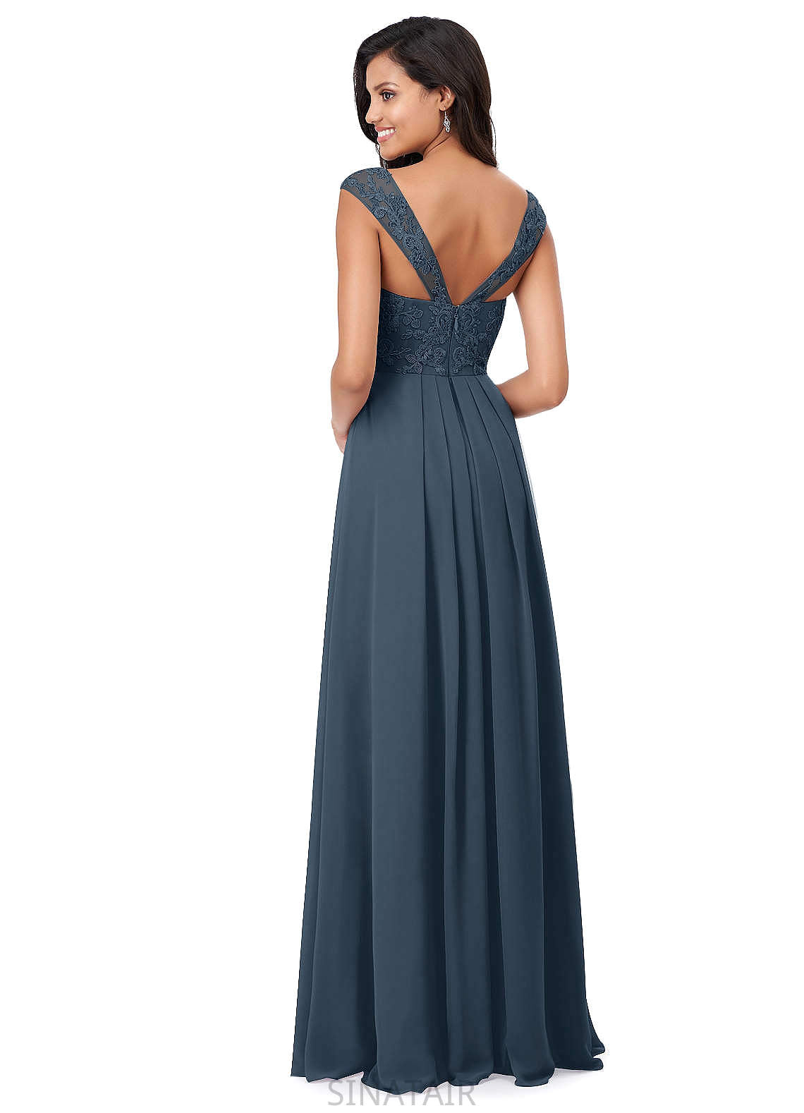 Angelica Floor Length Sleeveless Natural Waist Off The Shoulder A-Line/Princess Bridesmaid Dresses