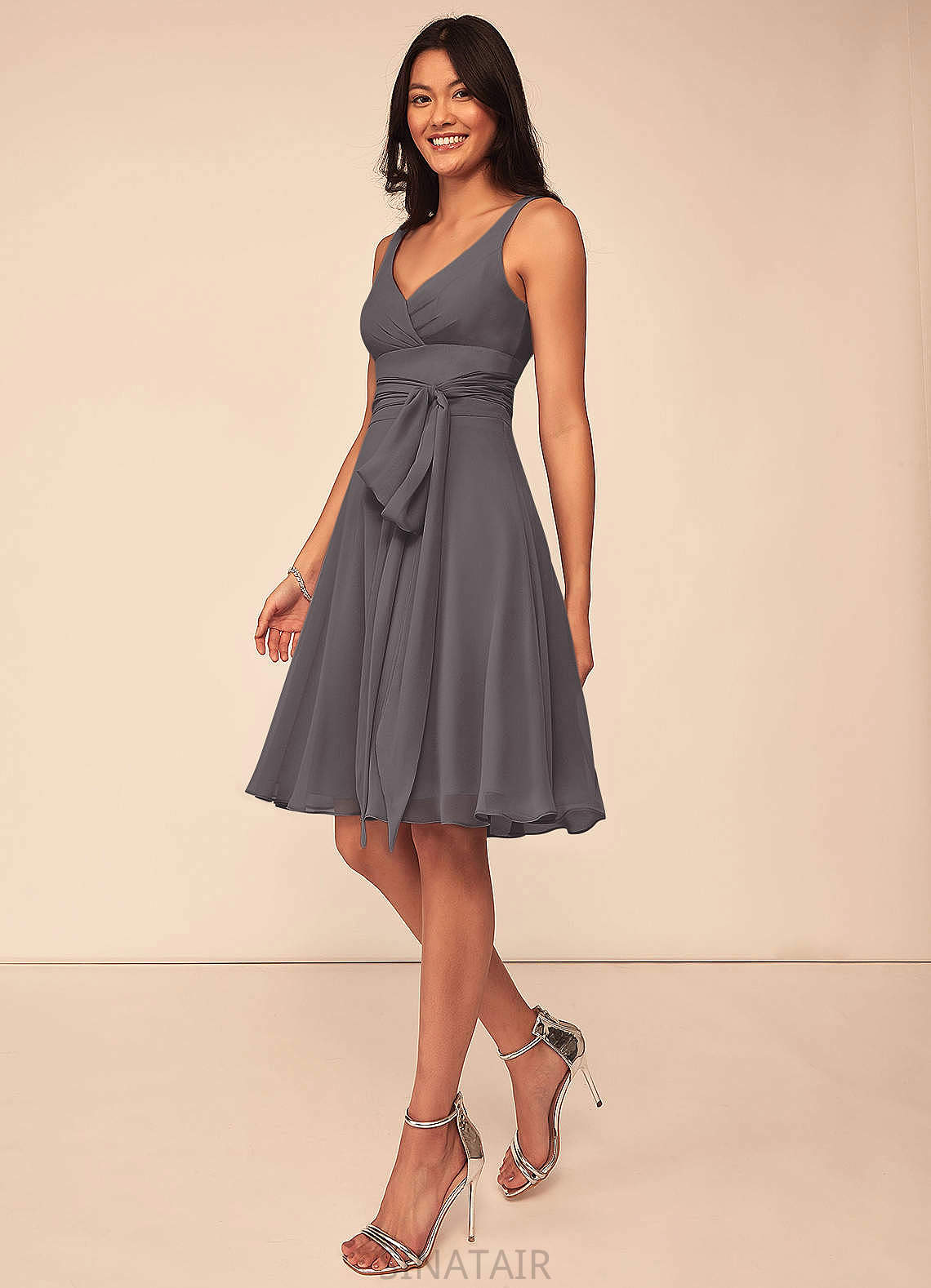 Jaidyn Floor Length Sleeveless Spaghetti Staps A-Line/Princess Natural Waist Bridesmaid Dresses