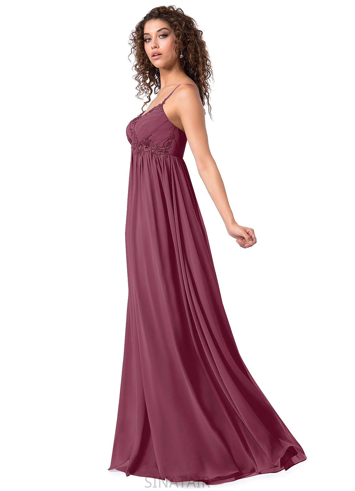 Fatima Floor Length Sleeveless Off The Shoulder Natural Waist A-Line/Princess Spaghetti Staps Bridesmaid Dresses