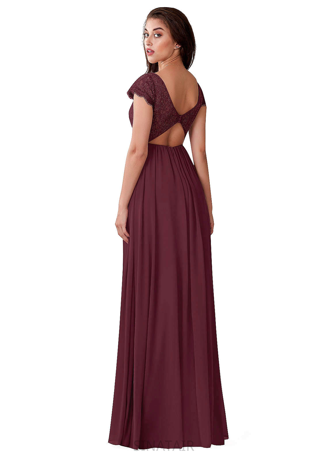 Jessica Natural Waist Spaghetti Staps V-Neck Floor Length Sleeveless Bridesmaid Dresses