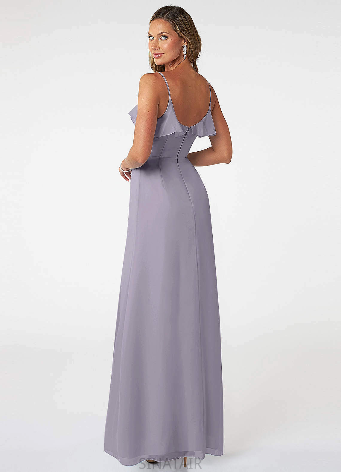 Jode Spaghetti Staps Floor Length Empire Waist Sleeveless A-Line/Princess Bridesmaid Dresses