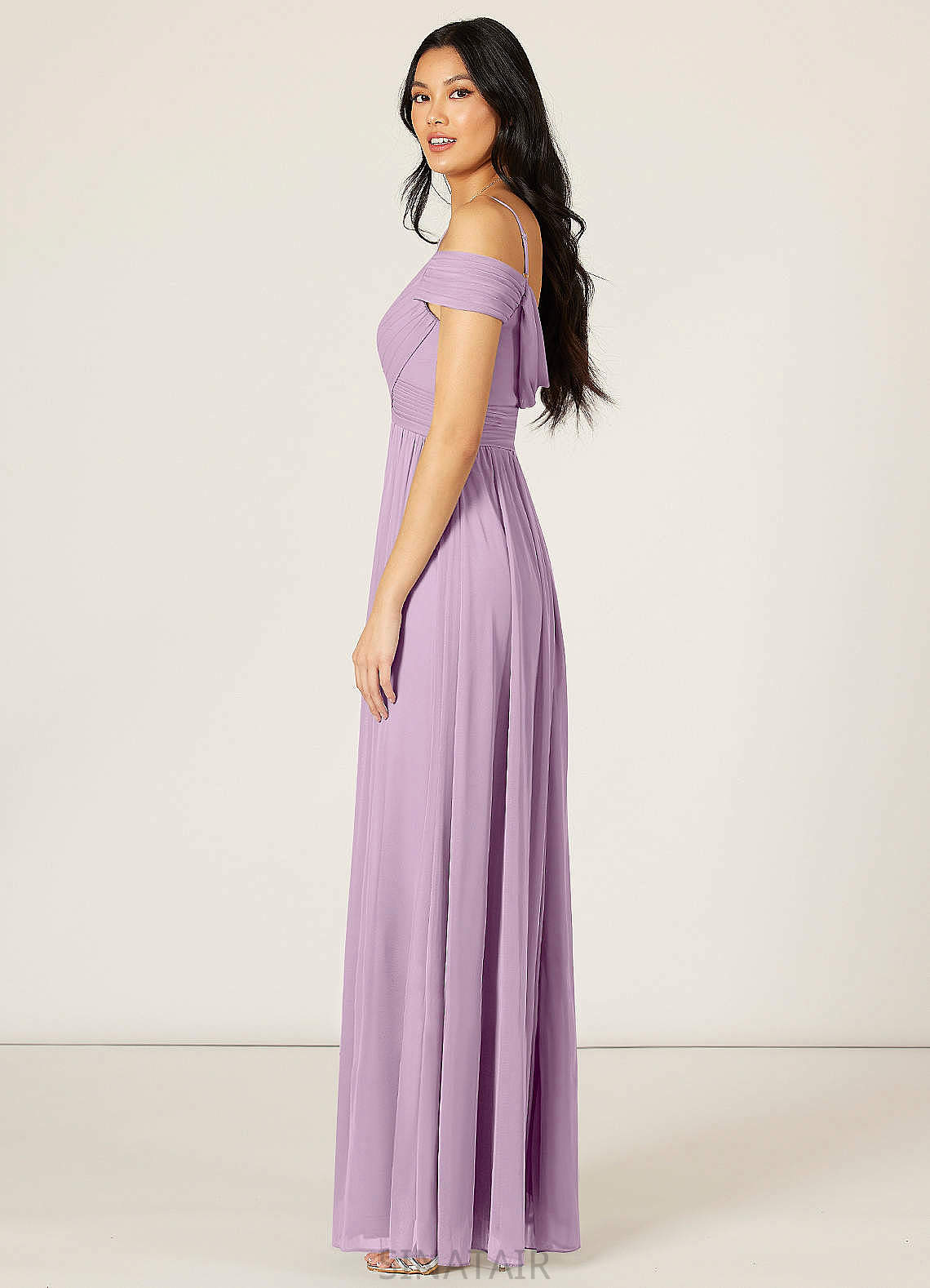 Jayla Sleeveless One Shoulder Natural Waist A-Line/Princess Floor Length Bridesmaid Dresses