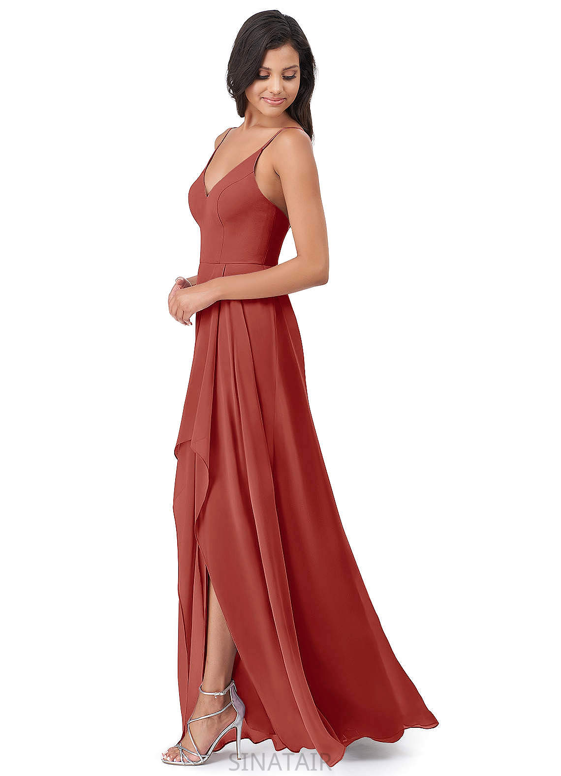 Angeline Natural Waist A-Line/Princess Sweetheart Sleeveless Floor Length Bridesmaid Dresses