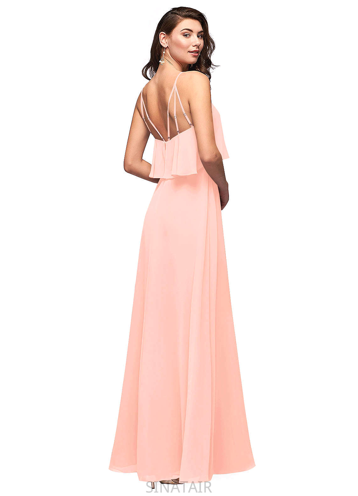 Karly Natural Waist One Shoulder Floor Length A-Line/Princess Sleeveless Bridesmaid Dresses