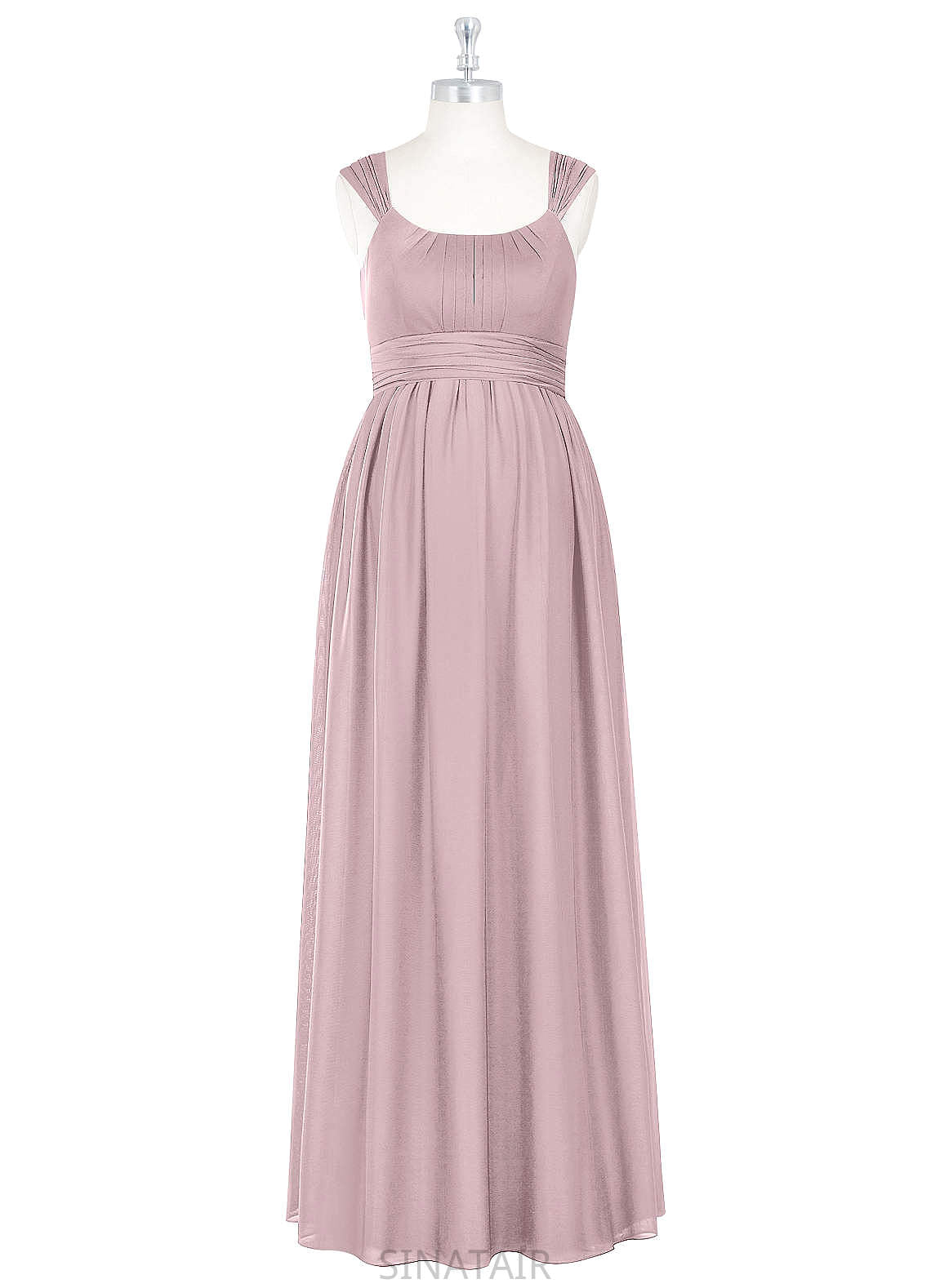 Aria Natural Waist Sleeveless A-Line/Princess Straps Floor Length Bridesmaid Dresses