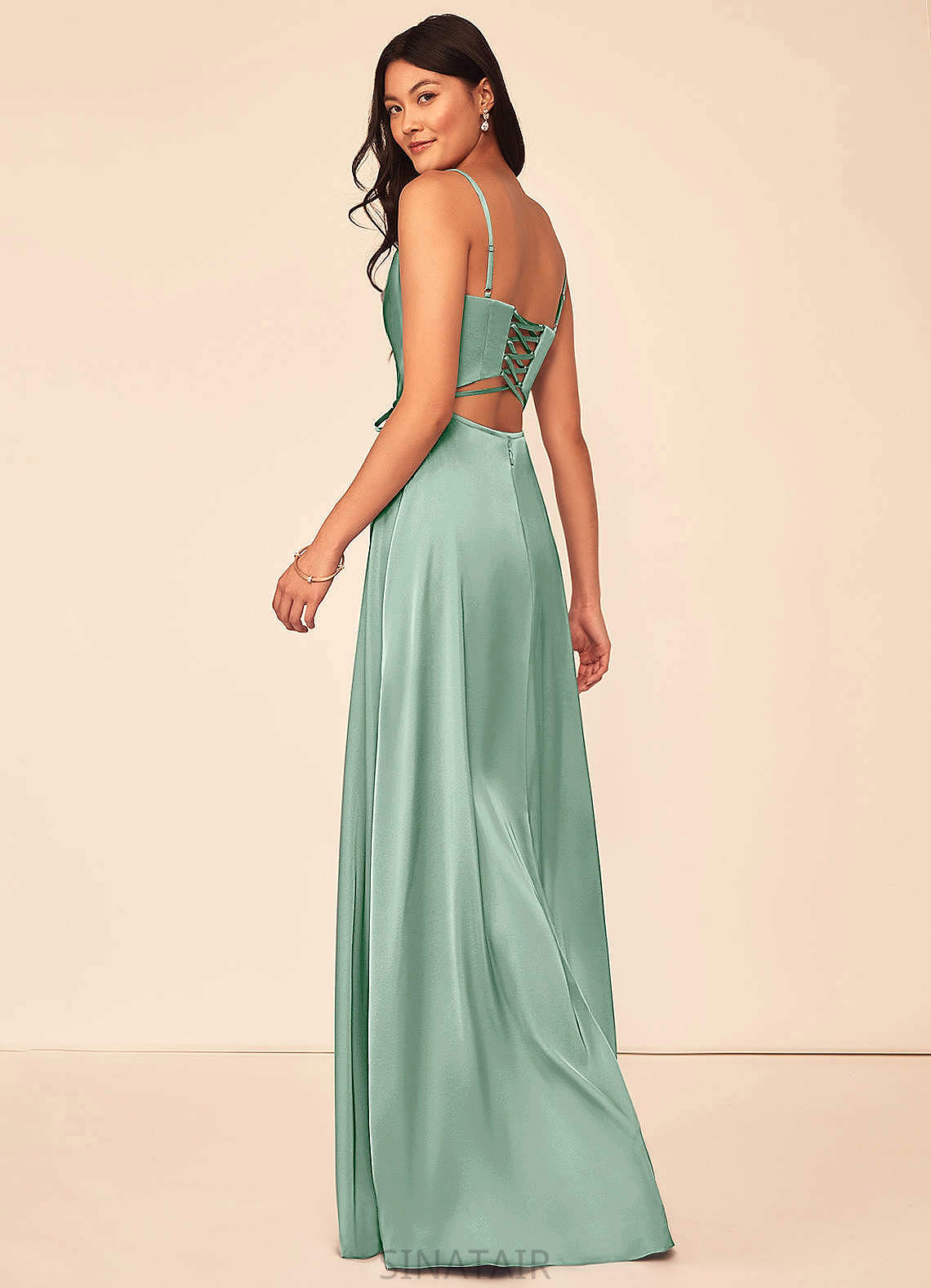 Alexis A-Line/Princess Natural Waist Sweetheart Sleeveless Floor Length Bridesmaid Dresses