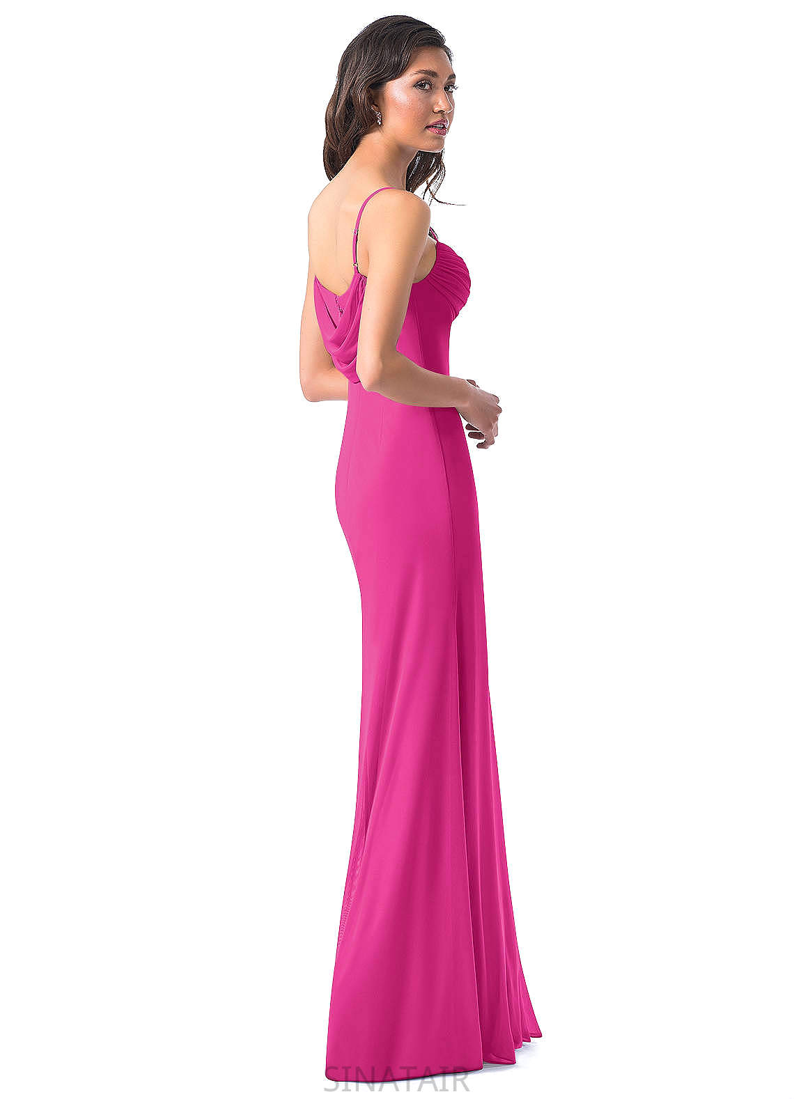 Sarahi Sleeveless Natural Waist Floor Length Trumpet/Mermaid Scoop Bridesmaid Dresses