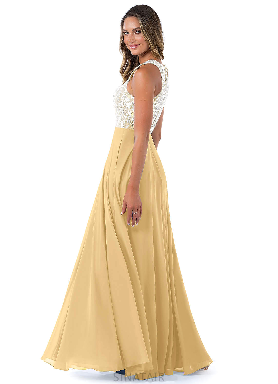 Madelynn Off The Shoulder Floor Length Natural Waist Sleeveless A-Line/Princess Spaghetti Staps Bridesmaid Dresses