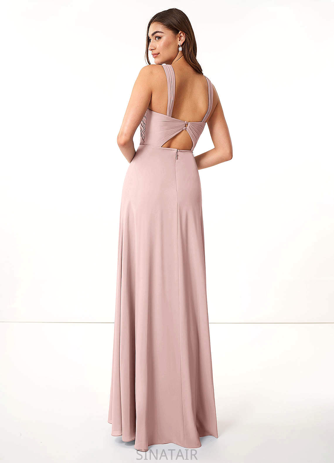 Juliette Sleeveless Natural Waist A-Line/Princess Spaghetti Staps Floor Length Bridesmaid Dresses