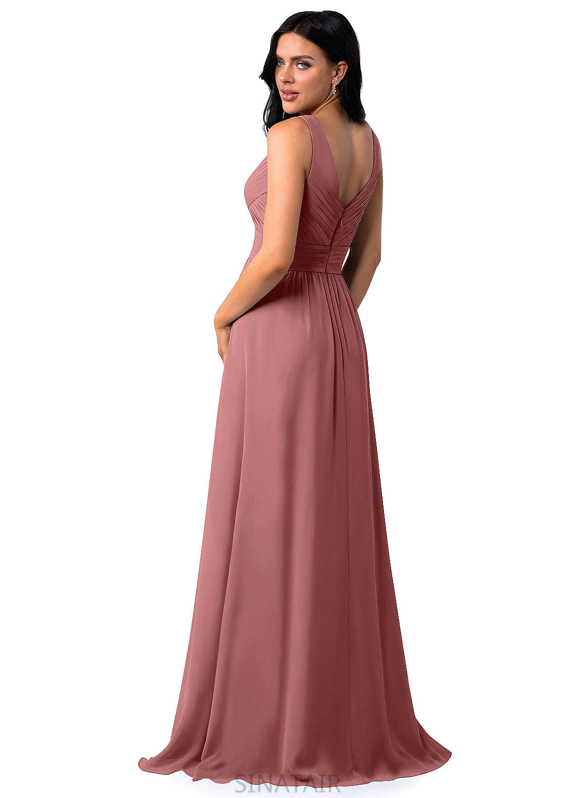 Zoey A-Line/Princess Natural Waist Spaghetti Staps Floor Length Off The Shoulder Sleeveless Bridesmaid Dresses