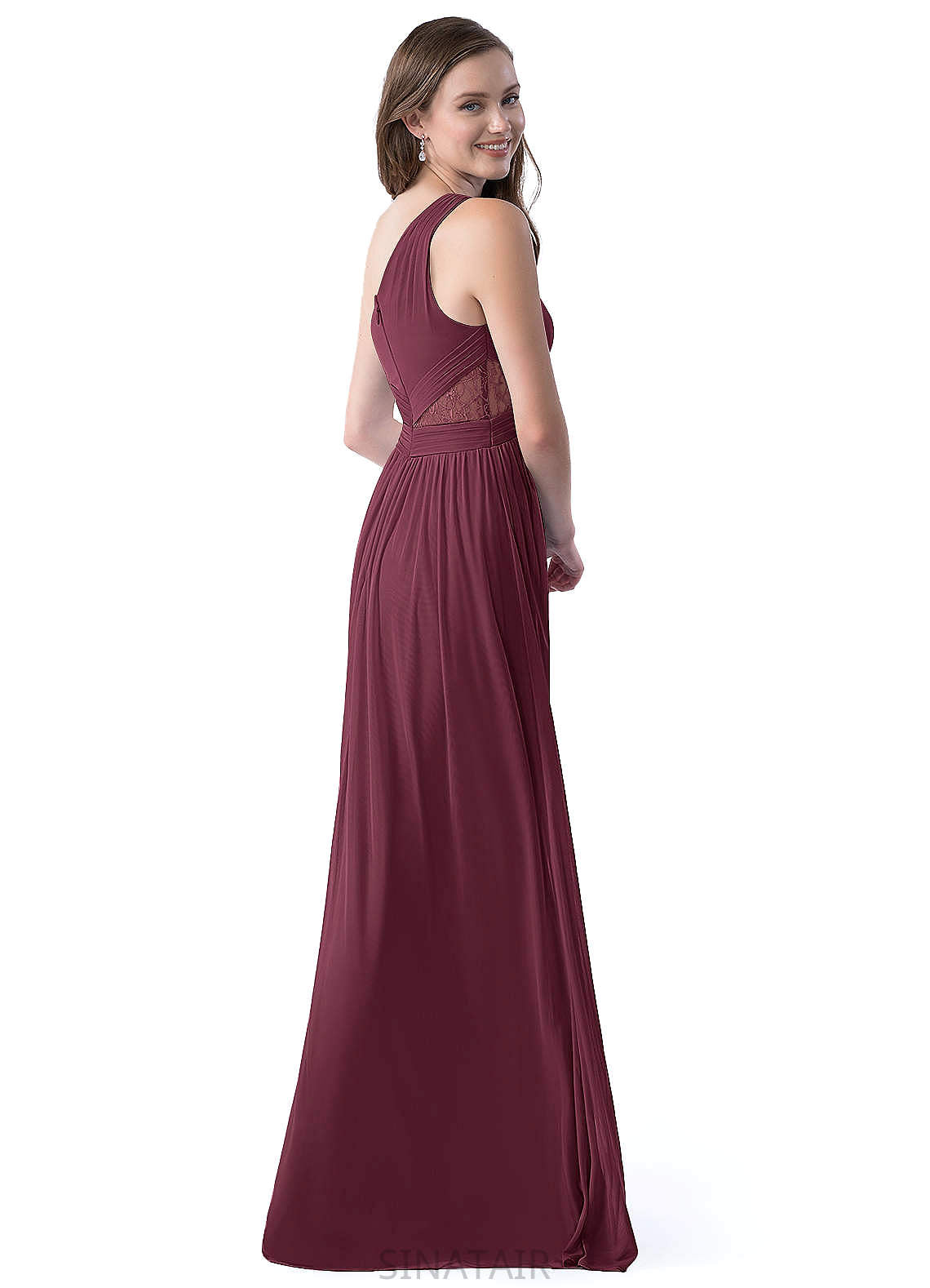 Catalina Natural Waist Floor Length Sleeveless V-Neck A-Line/Princess Bridesmaid Dresses