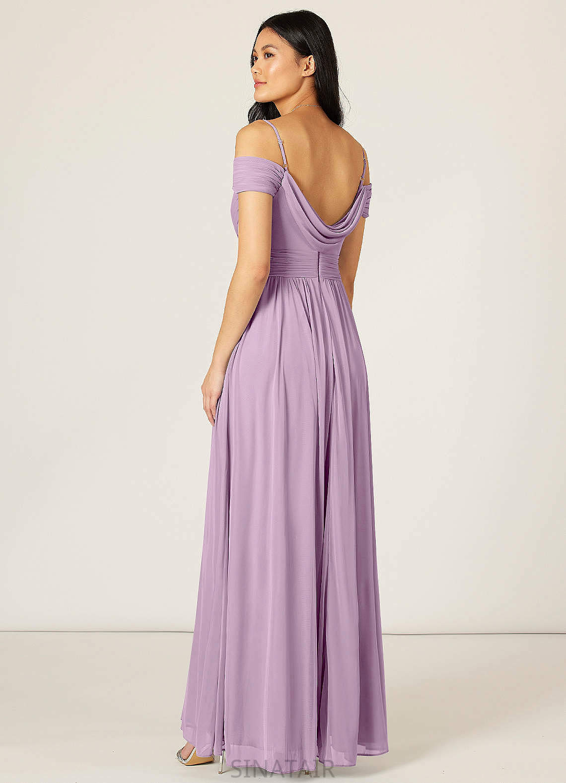 Jayla Sleeveless One Shoulder Natural Waist A-Line/Princess Floor Length Bridesmaid Dresses